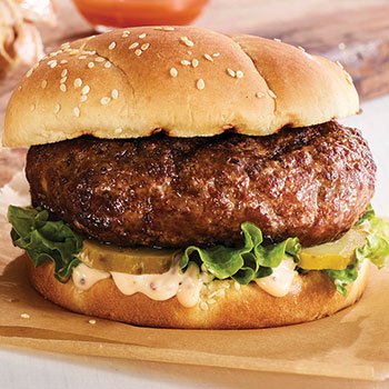 All-American beef burger with secret sauce