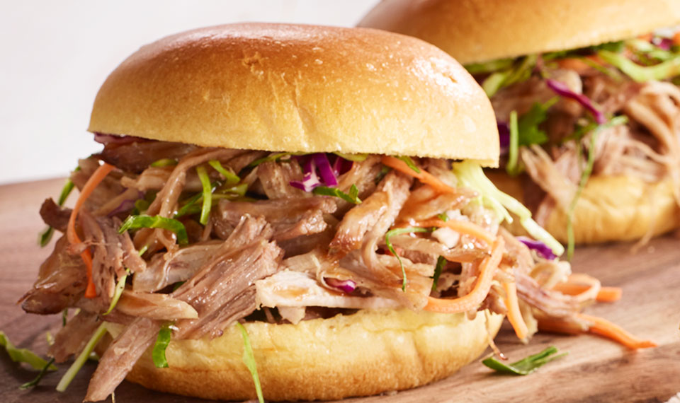 Brewery Pulled Pork Sandwiches with Carolina Sauce