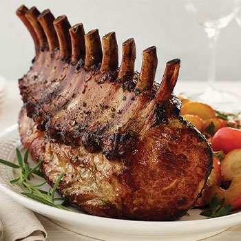 Cider-brined pork roast with sweet and spicy apples