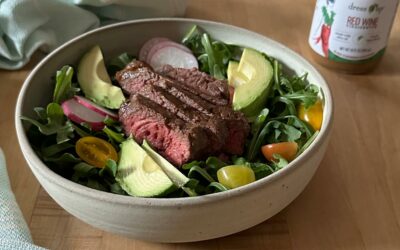 Steak Salad made with Open Prairie® Natural* Meats Sirloin and Dress it Up Dressing Red Wine Vinaigrette